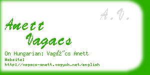 anett vagacs business card